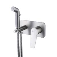 Гигиенический душ Lemark Bronx LM3720GM встраиваемый в стену графит