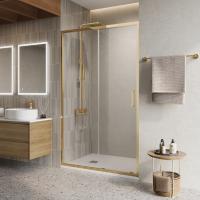 Душевая дверь BelBagno Luce LUCE-BF-1-100-C-ORO 100 см стекла прозрачные, профиль золото