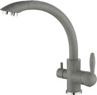 Смеситель для кухни Paulmark Essen Es213001-310 с подключением к фильтру серый матовый