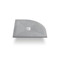 Душевой поддон низкий Vincea VST-4SQ VST-4SQ9090G четверть круга литьевой мрамор 90x90 серый матовый
