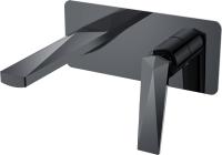 Смеситель для раковины Boheme Venturo 375-SGM графит глянец