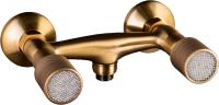 Смеситель для душа Boheme Royal Cristal 314-Royal/CRST настенный 
без термостата бронза