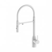 Смеситель для кухни Paulmark MAGNETO ONE Ma213188-WH с подключением к фильтру белый матовый