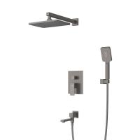 Душевая система со смесителем Cezares Slider SLIDER-VDSET-GM монтаж встраиваемая в стену без термостата оружейная сталь