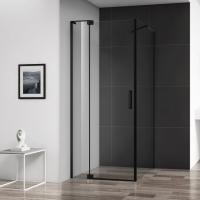 Душевой угол Cezares Slider SLIDER-AH-1-90-70/80-C-NERO прямоугольная  стекла прозрачные, профиль черный