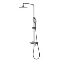 Душевая система со смесителем Lemark Bronx LM3760GM монтаж настенная без термостата графит