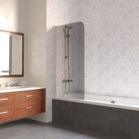 Шторка для ванны Vegas Glass EV Lux EV LUX 75 01 07 L 75 см, стекла тонированные, профиль белый