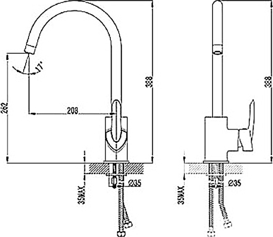 Смеситель для кухни Lemark Mars LM3505C  