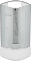 Душевая кабина без крыши Niagara Eco NG-7308-14ВК четверть круга  90x90 стекла матовые, профиль матовый хром