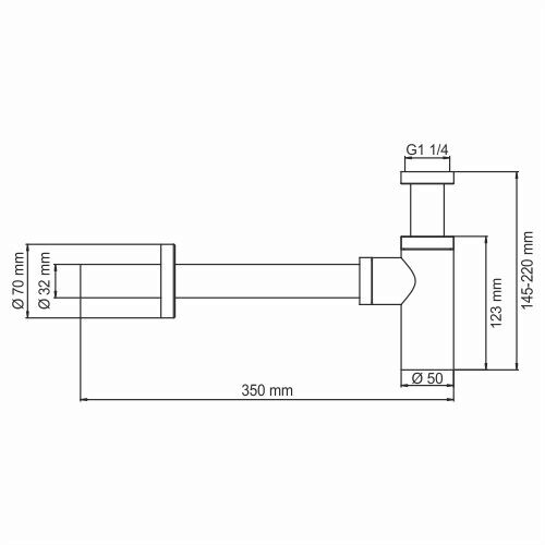 Сифон для раковины Wasserkraft Wern A093, латунь, латунь