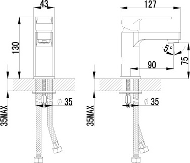 Смеситель для раковины Lemark Plus Grace LM1506C хром