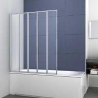 Шторка для ванны складная  Vincea VSB-32 VSB-32120CL 120 см, стекла прозрачные, профиль хром