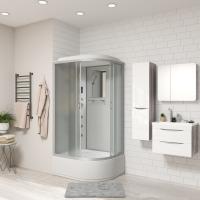 Душевая кабина с крышей Niagara Classic NG-2310-14LF асимметричная  120x80 стекла матовые, профиль матовый хром