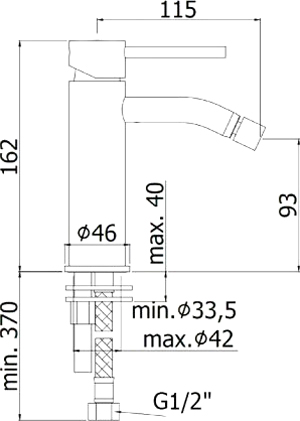 Смеситель для биде Paffoni Light LIG131BO латунь 