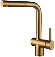 Смеситель для кухни Paulmark Dosse Do214418-BG без подключения к фильтру брашированное золото