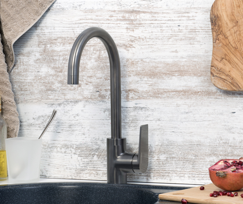 Смеситель для кухни Wasserkraft Wiese 8407 без подключения к фильтру оружейная сталь