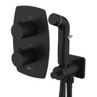 Гигиенический душ Lemark Ursus LM7240BL встраиваемый в стену черный матовый