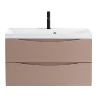 Тумба под раковину подвесная BelBagno Marino MARINO-900-2C-SO-CL-P 90 см  2 ящика цвет Capucino Lucido 
