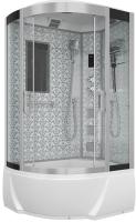 Душевая кабина с крышей Niagara Luxe 7712WR прямоугольная-асимметричная   стекла , профиль хром