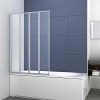 Шторка для ванны складная  Vincea VSB-31 VSB-31100CL 100 см, стекла прозрачные, профиль хром