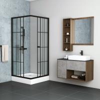 Душевой угол Niagara Nova NG-0180-14 квадратная  80x80 стекла прозрачные, профиль черный