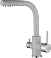 Смеситель для кухни Paulmark Essen Es213011-310 с подключением к фильтру серый матовый