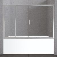 Шторка для ванны раздвижная  BelBagno Unique UNIQUE-VF-2-150/180-140-C-Cr 150-180 см, стекла прозрачные, профиль хром