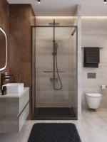 Душевая дверь складная Cezares Lux LUX-B-FS-1-100-C-GM 100 см стекла прозрачные профиль оружейная сталь