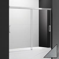 Шторка для ванны раздвижная  Cezares Tandem Soft TANDEM-SOFT-VF-2-180/145-P-Cr 180 см, стекла матовые, профиль хром