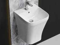 Раковина подвесная моноблок прямоугольная Ceramica Nova Dion CN6067 фарфор цвет белый