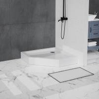 Душевой поддон низкий BelBagno  TRAY-BB-P-90-15-W пятиугольный акрил 90x90 белый