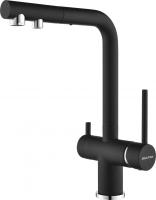 Смеситель для кухни Paulmark SERPENTINE Se213222-418 с подключением к фильтру чёрный металлик