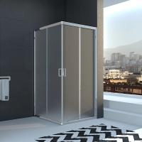 Душевой угол Veconi Rovigo RV22-80K-02-19C1 квадратный 80x80 стекла матовые, профиль хром