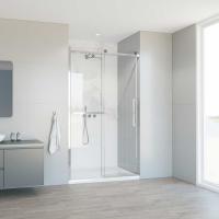 Душевая дверь Vincea Como Soft VDS-1CS140CL 140 см стекла прозрачные, профиль хром