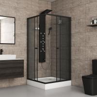 Душевой угол Niagara Eco NG-009-14QT 90x90 стекла тонированные, профиль черный