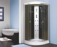 Душевая кабина с крышей Niagara Ultra NG-5012-01 четверть круга  120x120 стекла тонированные, профиль матовый хром