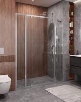 Душевая дверь распашная Cezares Molveno MOLVENO-BA-12-80+60-C-Cr-IV 140 см стекла прозрачные профиль хром