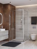 Душевой угол Cezares Lux LUX-A-FS-11-100-C-CR квадратный 100x100 стекла прозрачные, профиль хром