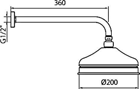 Верхний душ Webert  AC0014010 золото 