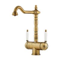 Смеситель для кухни Omoikiri Amagasaki 4994292 с подключением к фильтру античная латунь