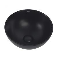 Раковина  круглая Abber Bequem AC2106MB фаянс цвет черный матовый