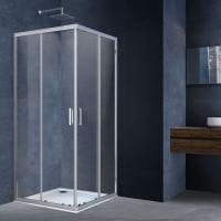 Душевой угол Vincea Rapid VSS-3R80/90CL квадратный 80/90x80/90 стекла прозрачные, профиль хром