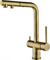 Смеситель для кухни Paulmark SERPENTINE Se213222-BR с подключением к фильтру бронза