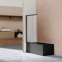 Шторка для ванны раздвижная  Vincea VSB-1E VSB-1E100CLB 100 см, стекла прозрачные, профиль черный