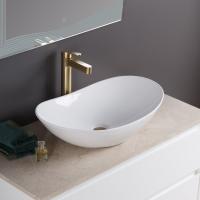 Раковина накладная овальная BelBagno  BB1404 фаянс цвет белый