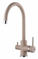 Смеситель для кухни Paulmark Essen Es213211-302 с подключением к фильтру песочный