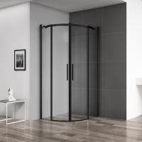 Душевой угол BelBagno Acqua ACQUA-R-2-90-C-NERO четверть круга 90x90 стекла прозрачные, профиль черный