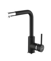 Смеситель для кухни Paulmark Honner Ho212018-418 без подключения к фильтру чёрный металлик