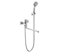 Смеситель для ванны или душа Bravat Slim F6332366CP-01L-RUS настенный 
без термостата хром