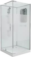 Душевая кабина без крыши Grossman  GR171QL квадратная   90x90 стекла прозрачные с узором, профиль хром